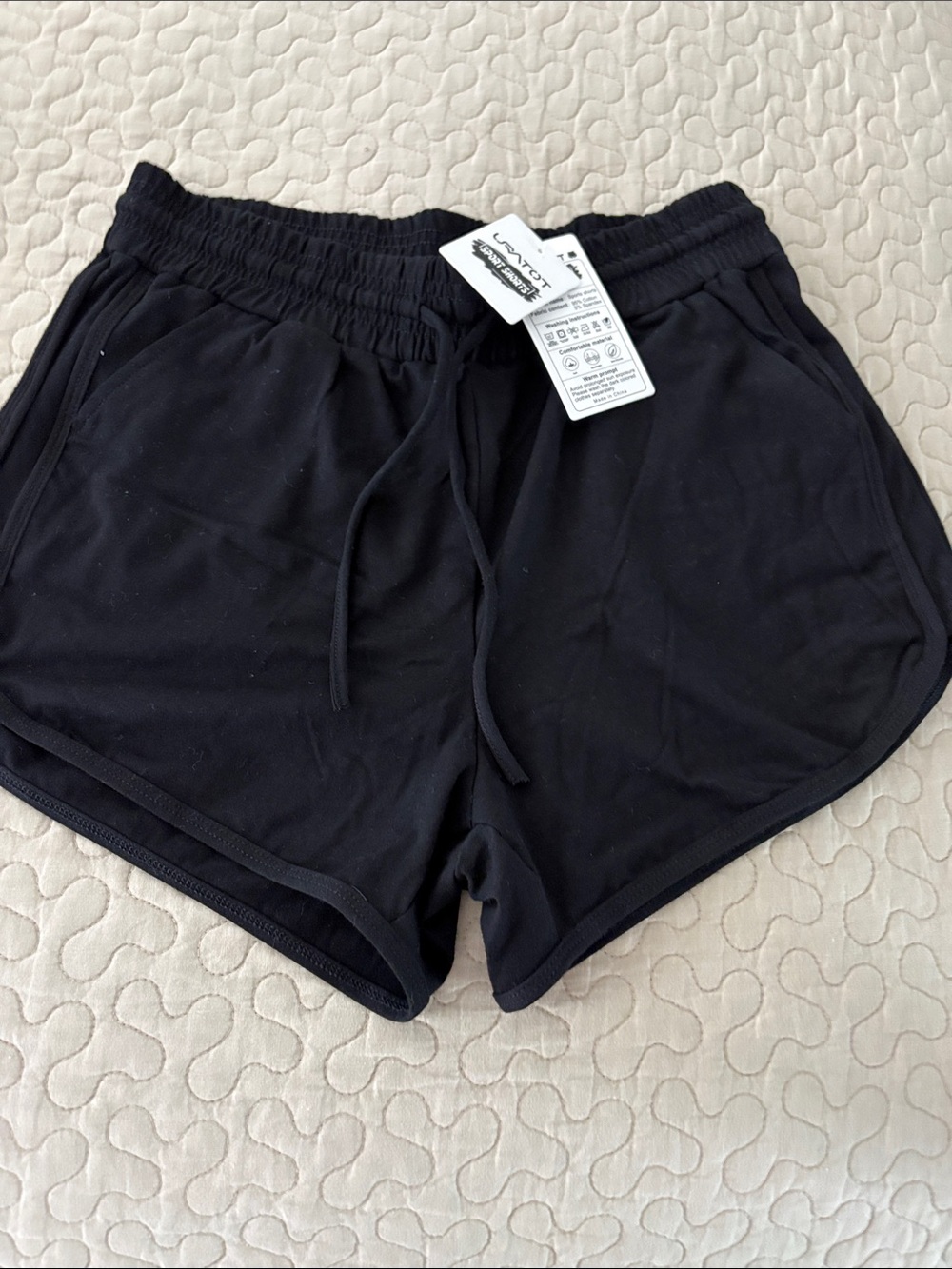 Women’s Black Drawstring yoga Shorts